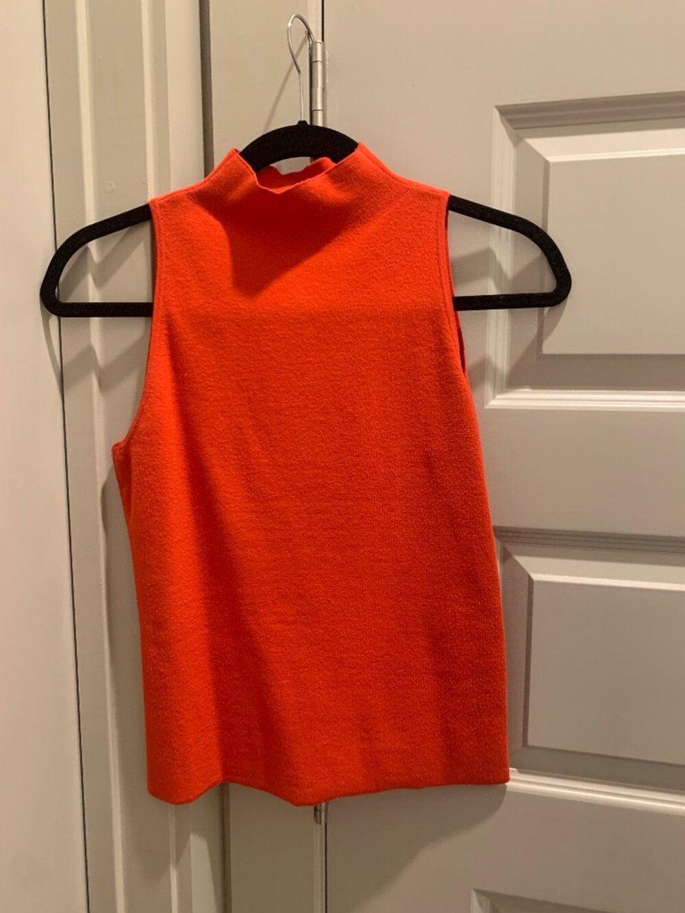 Milly Red Mock Neck Sleeveless Top size S